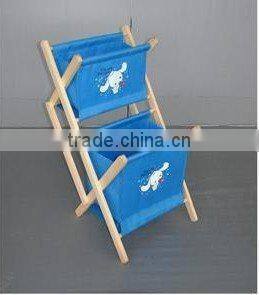 Wood magzine rack storage rack