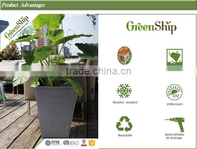 balcony flower pots/Plastic Garden Planter/ Recyclable/20 years/new design/UV protection