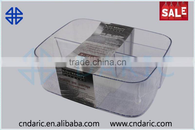 fridge plastic storage box with 4 grids/fridge plastic organizer