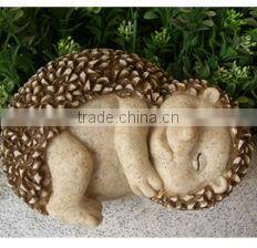 stone finish hedgehog hanging animals decoration
