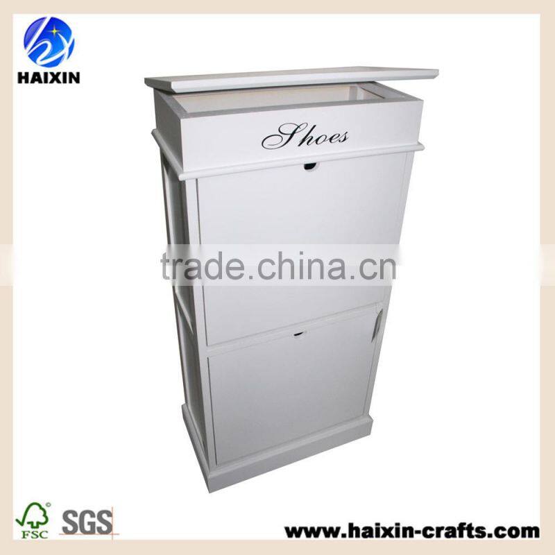wooden cabinet/white shoe cabinet with drawers/white storage cabinet