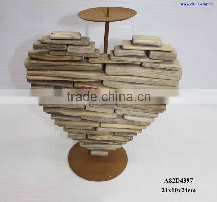 christmas driftwood candle stand