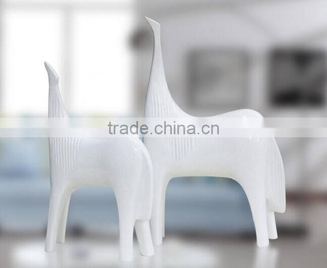 Golden resin couple swan decorative figurines