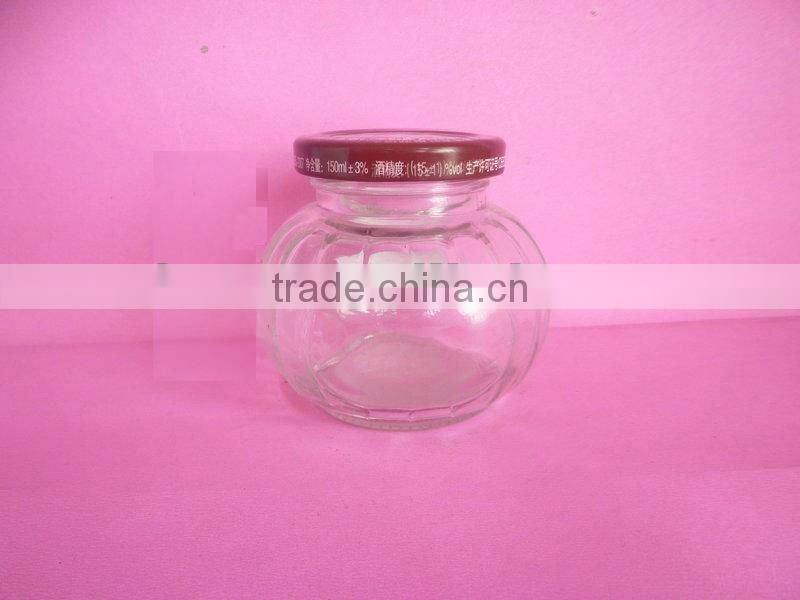 small glass container, glass pickle bottle