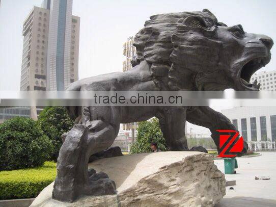 fierce giant lion sculpture