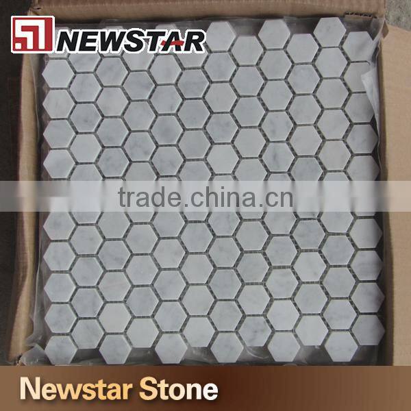Chinese natural marble hexagon mosaic tile