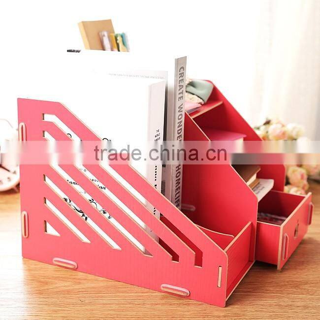 Drawer DIY cosmetic box cosmetic storage box desktop storage box wooden folder decorative file folder box