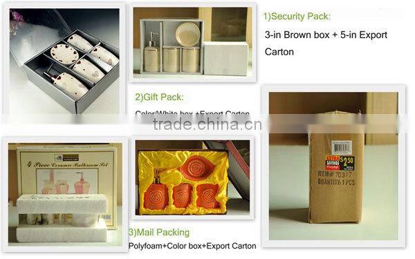 Cream-colored elegant hand-painted ceramic bathroom accessories home decoration