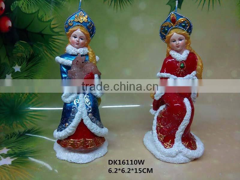 Cheap paraffin wax Christmas Candle ornament