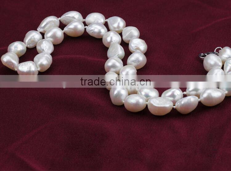 6-7 mm baroque freshwater pearl earring and necklace sets