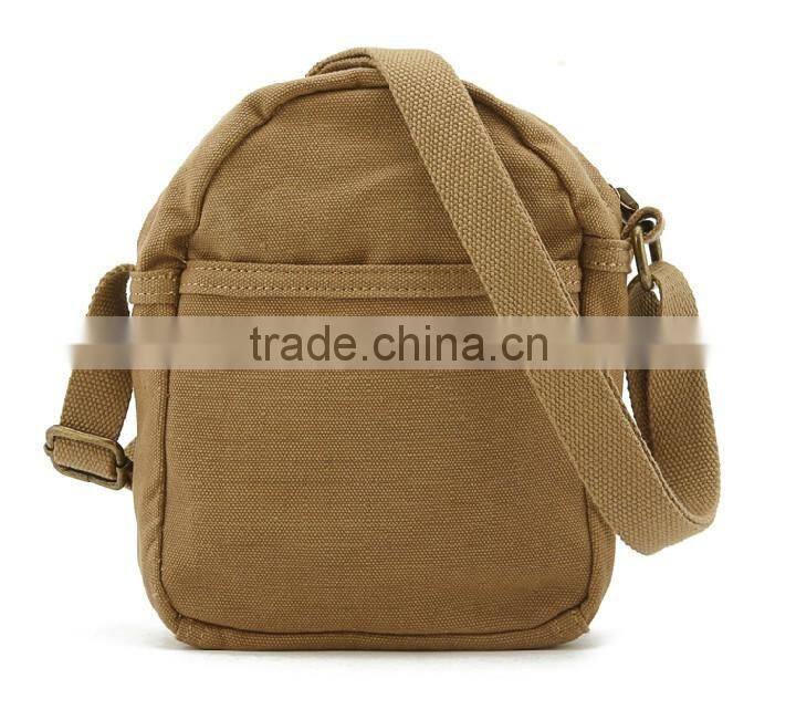 Leisure small canvas shoulder bag for shopping