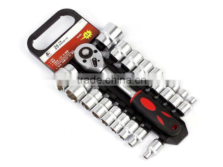 new 2014 tractor manufacturer China wholesale alibaba supplier hand tool 20PCS socket set chrome vanadium