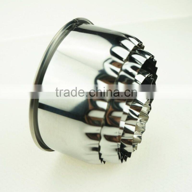 47099 5 pcs round shape stainless steel cookie cutter set