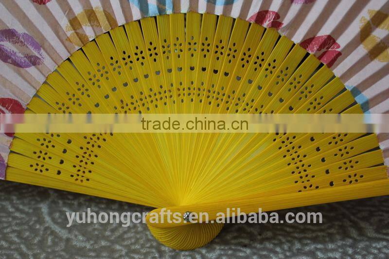 Anji Yuhong Factory hand paper fan wholesale for promotion
