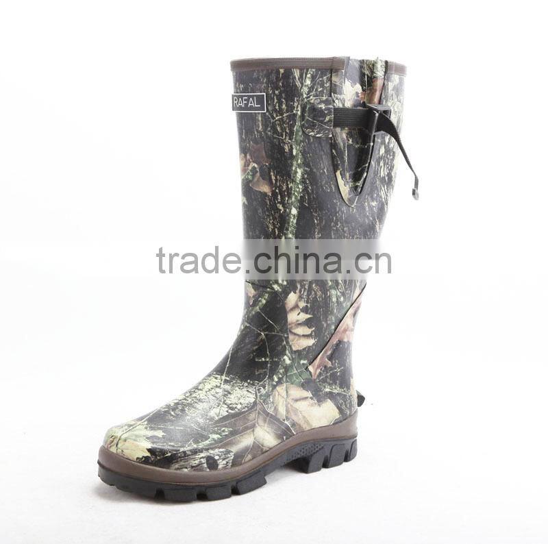 neoprene or cotton lining camouflage camo rubber hunting boots