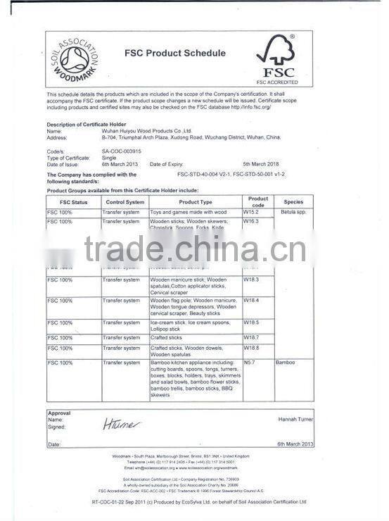 2014 Eco Friendly Custom Wrapped Wooden Coffee Stir Stick