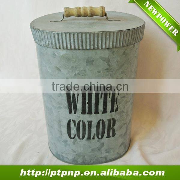Home and Garden collection iron storage box with handle