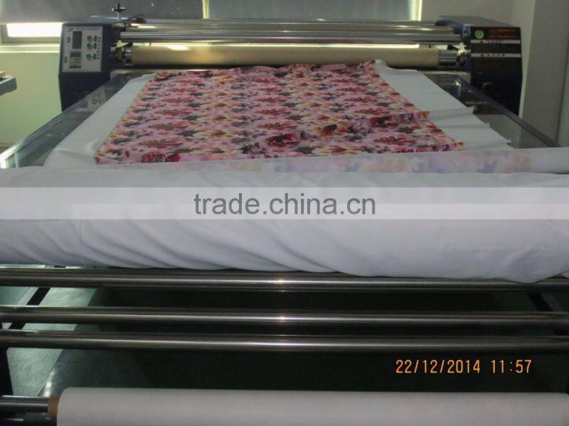 Rotary heat press for dye sublimation with oil drum oil heated