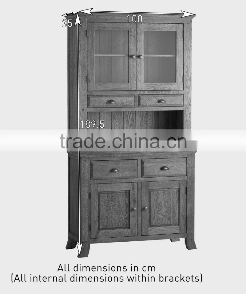 rustic oak wood small sideboard top with good design and 100% solid oak wood