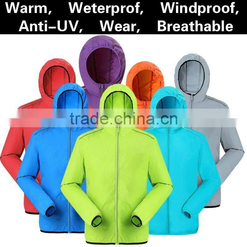 Outdoor Men Women's Jacket Fast Drying Anti-UV Waterproof Breathable Skin Jacket