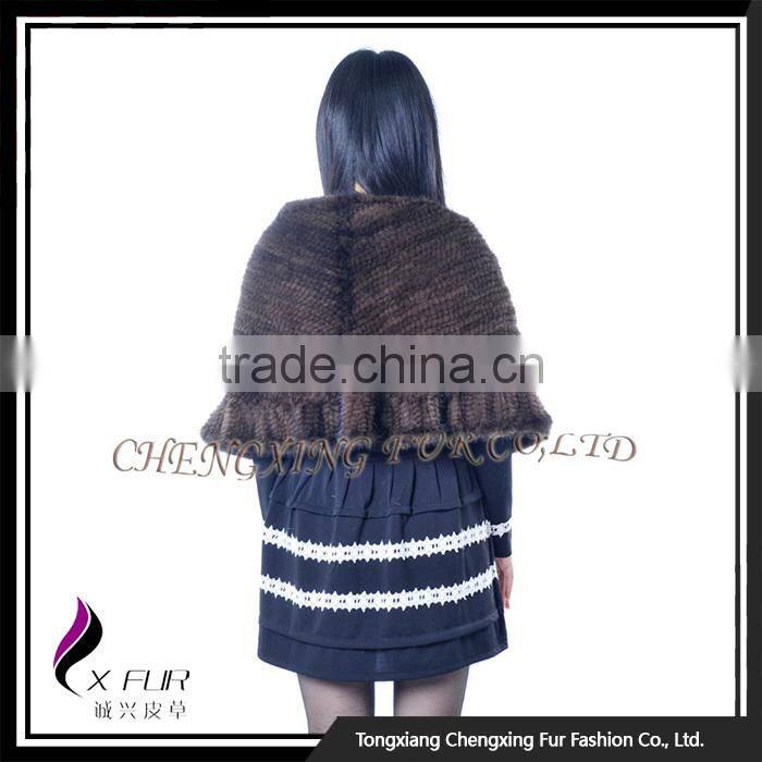 CX-B-M-24H Wholesale In Stock Fashion Mink Fur Shawl, Cashmere Shawl