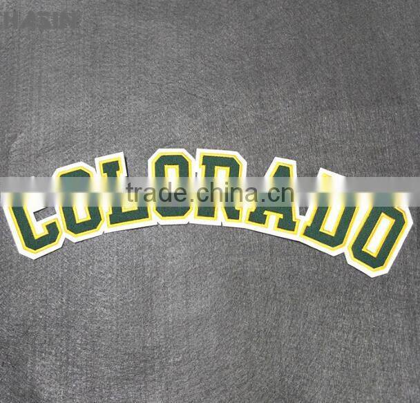 colorodo embroidery patch,fashion letter embroidery patch for garment