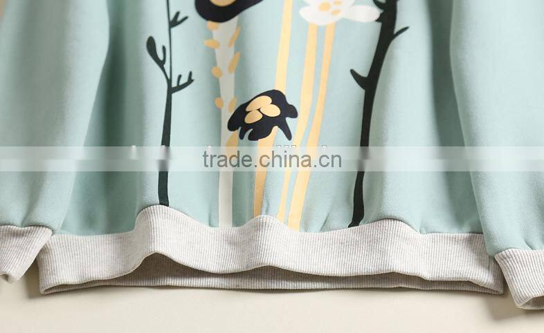 latest design sweetlovely crewneck hoodies for ladies cheaper customs crewneck hoodies&sweatshirt