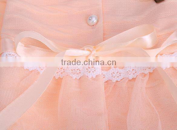 Spring Autumn New Fashion Lace Baby Girls Knitting Dress Infants Lace Floral Dresses Cardigan SV012247 #