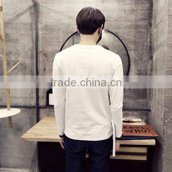 2016 wholesale high quality short sleeve v-neck T-shirt for men