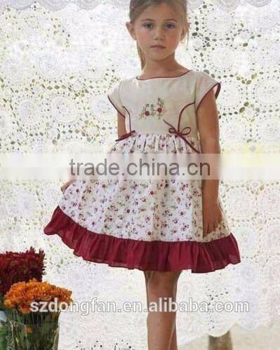 2016 new hot sale style high quality well dressed wolf toddler girl reindeer dress