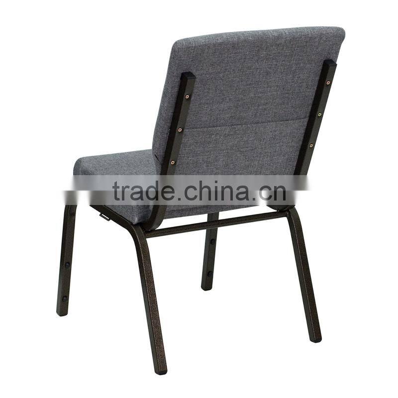 Wholesale Used Hot sell item Stacking Metal Church Chair Steel fabric stacking Waiting Meeting Room conference church chair