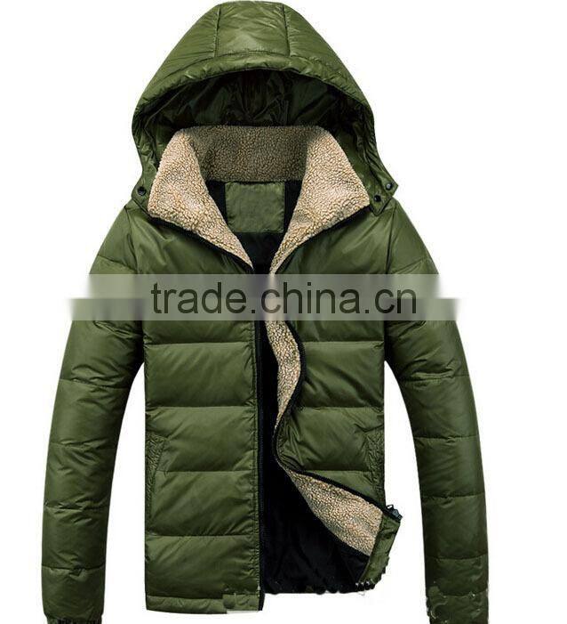 New Arrival outdoor sportswear waterproof winter men's down jacket with hood