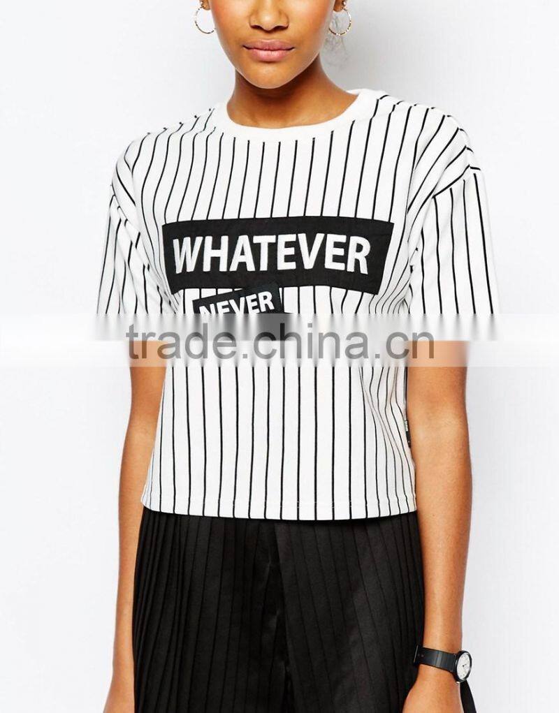 New design from London printed whatever softetile t-shirt for young lady
