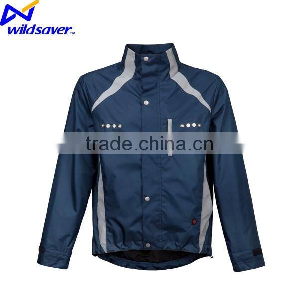 LED reflective commuter jacket for cycling