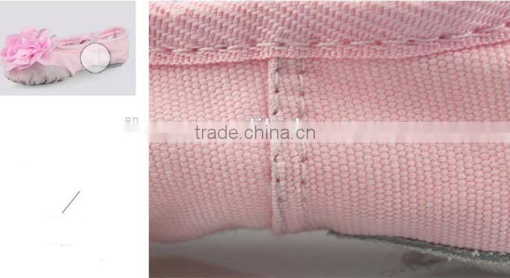softy comfortable professional canvas faric children's ballet dance shoes