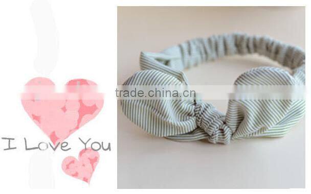 printed bow tie cotton fabric baby headband