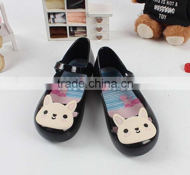 Soft feeling girl pvc shoes, girl cartoon jelly shoes