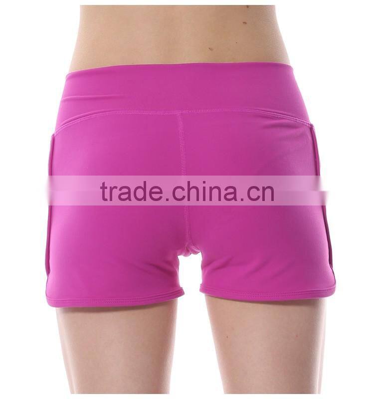 High quality women gym shorts custom fitness yoga pants in guangzhou manufacturer