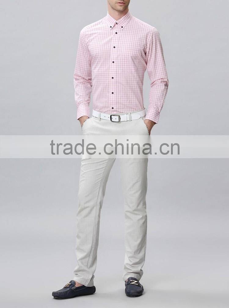 New design men casual shirts fancy plaid design wholesale clothing