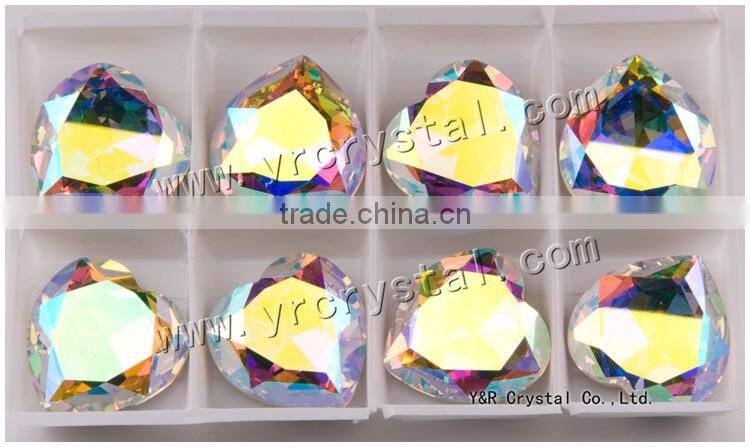 4827 Crystal Beads 28mm Siam Color Red Heart Shaped 8pcs rhinestone for crafts