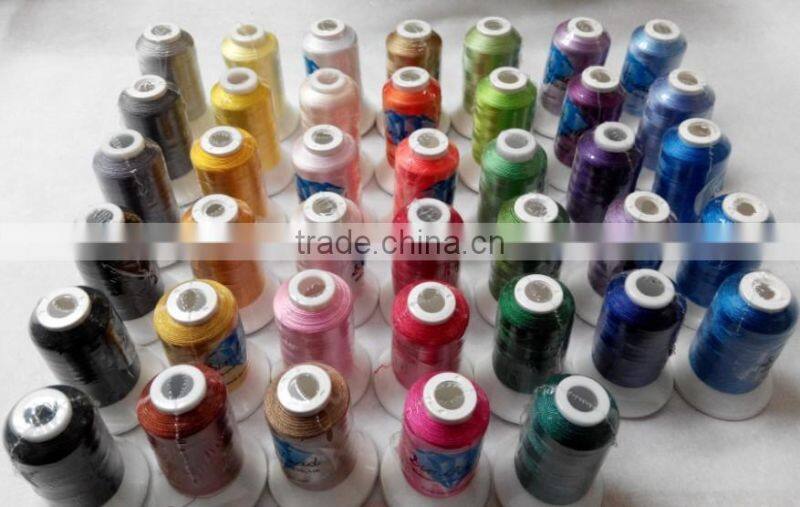 Hot Sale 40 Brother Colors Series 100% Polyester Machine Embroidery Thread Filament For Brother Janome ,500m*40 Kit , Best Deals
