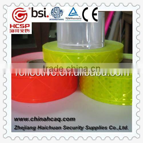 Glow in the dark PVC prismatic reflective tape sew on for clothing