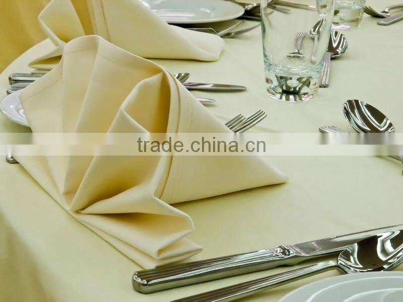Hospitality Spun Polyester Tablewares , Commercial Spun Poly Napkin And Table Linen