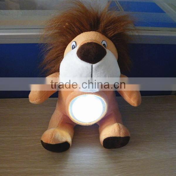 Cute kids gift led light toy plush animal lamp