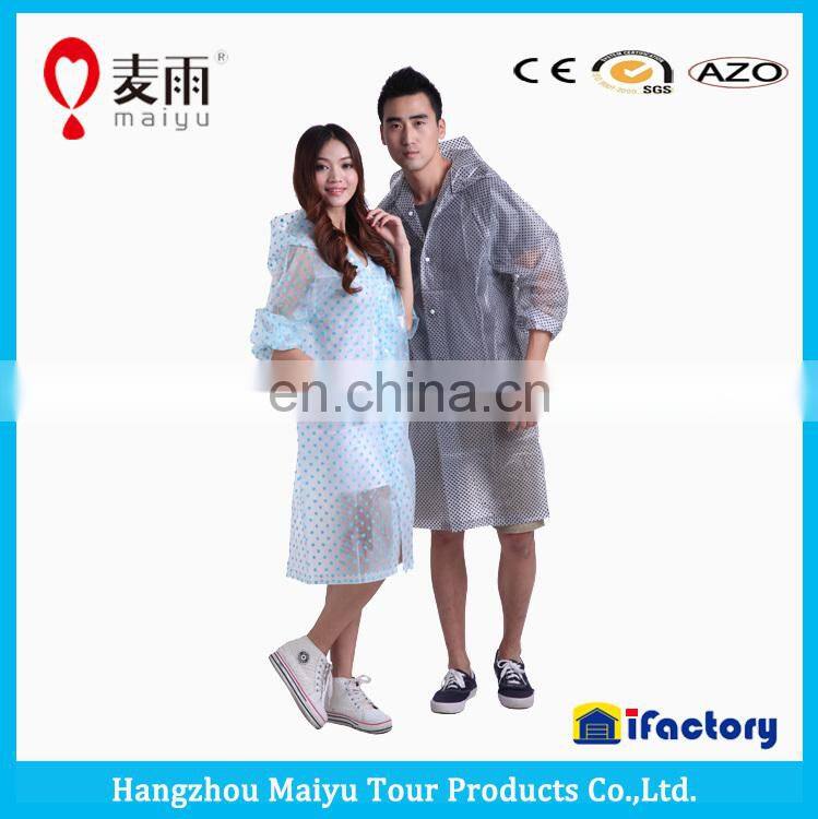 long pvc transparent waterproof jacket rain jacket
