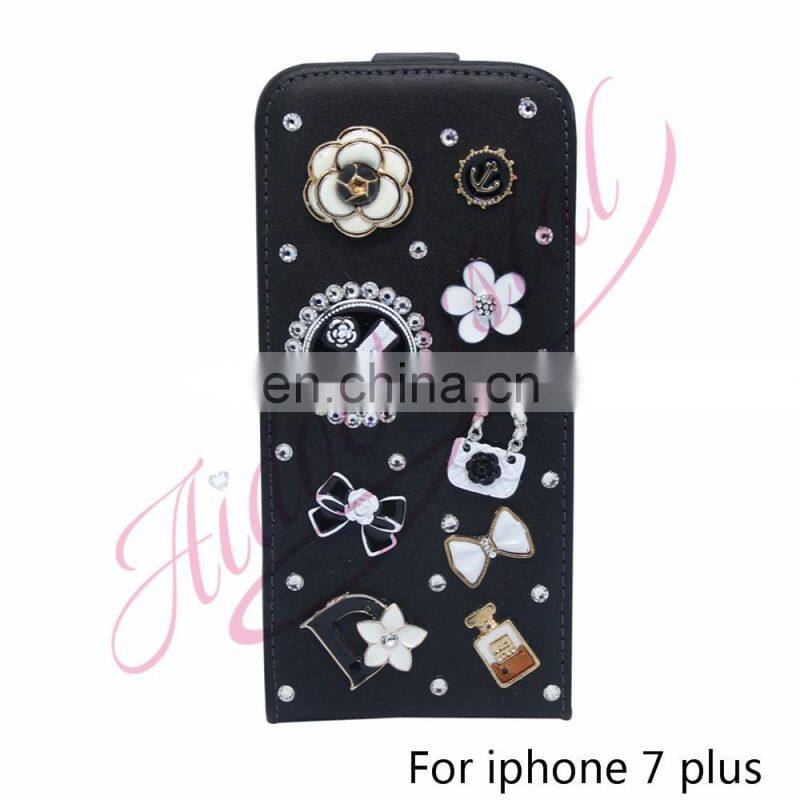 2016 New Customized cute best Leather Flip Cover Phone Case for Apple iPhone 7 7 plus Skin