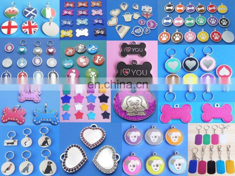 custom country flag dog tag/various shaped with flag logo ID pet tag