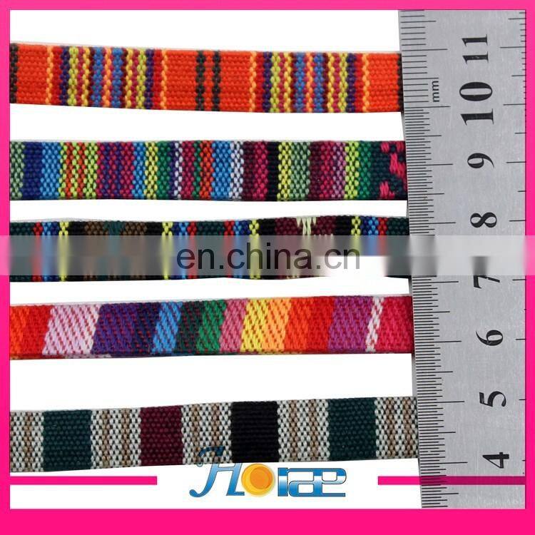 Wholesale 1cm lace trim width aztec design ribbon for shoe bag