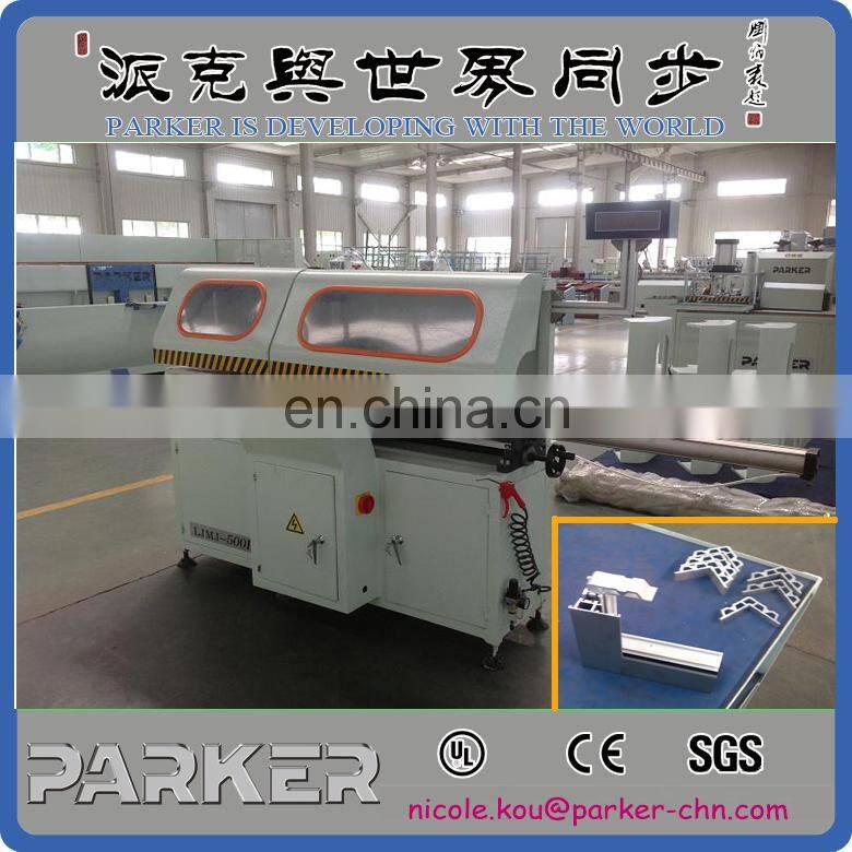 Aluminum Window Door Frame Making Machine 3 Axis CNC Double Head Cutting Saw