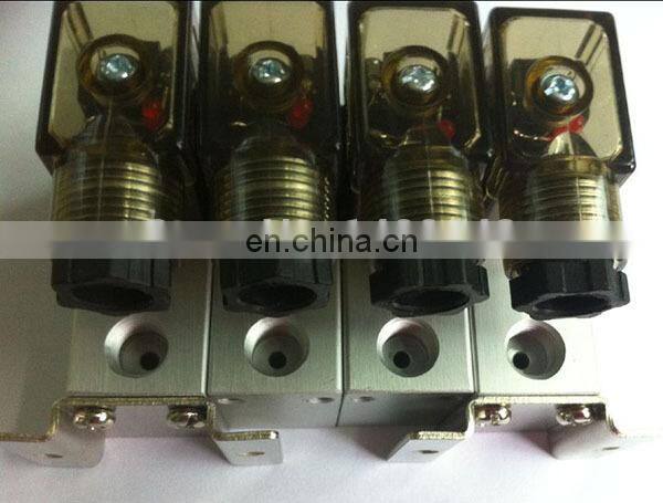 4pcs with a manifold 3 way Pneumatic Aluminium solenoid valve 3V1-06 1/8" BSP AC220V micro direct acting gas electric valve